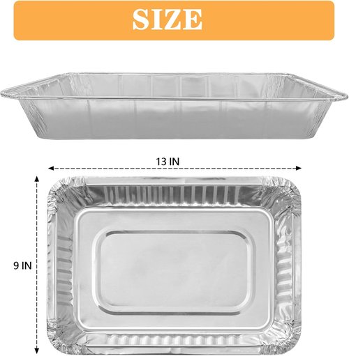 Extra Heavy Duty 9x11 Aluminum Foil Pans by [Brand Name] - 10PCS for Baking, Freezing & Serving