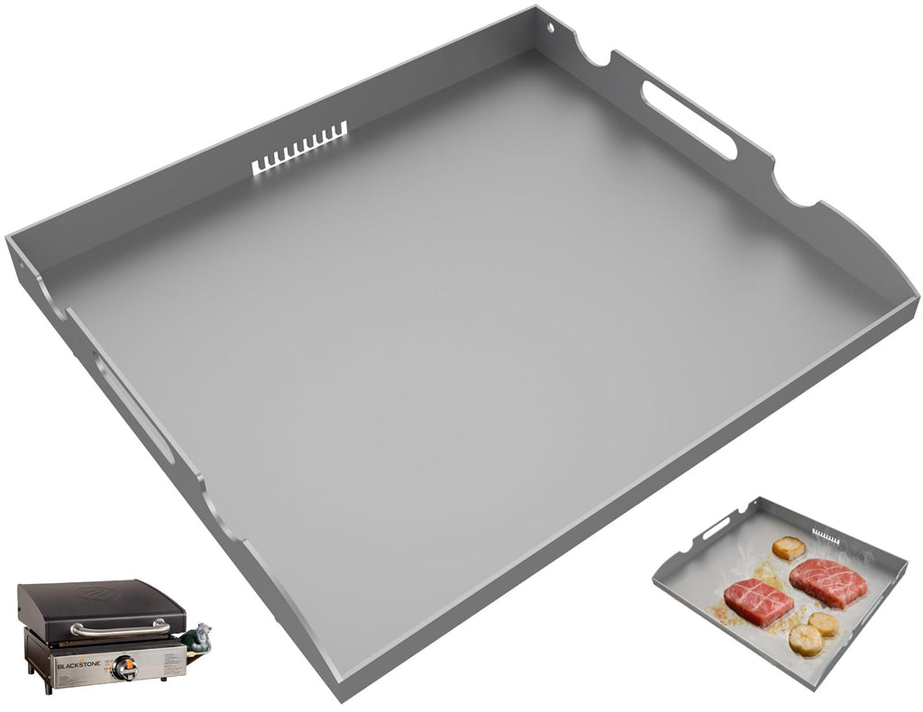 Upgrade Griddle Top Replacement for Blackstone 17" TableTop Griddle w/Rear Grease System, Flat Top Griddle for Blackstone Accessories 1814 1819 Adventure Ready 1832 1971, Heavy-duty Steel Grill Plate