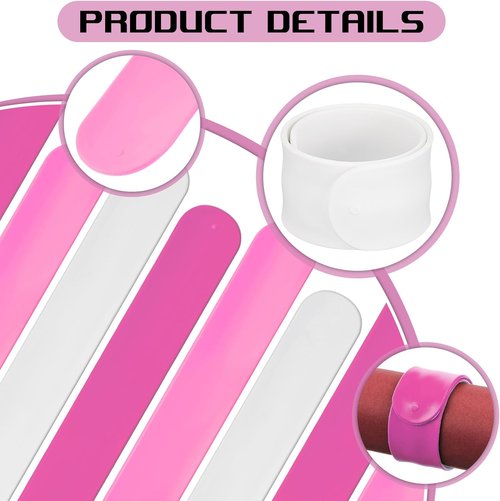 Charniol Wrapping Paper Roll Holder - 12-Piece Silicone Covered Metal Strips | 1 x 9 Inch Stabilizer in Rose Red, Pink, White