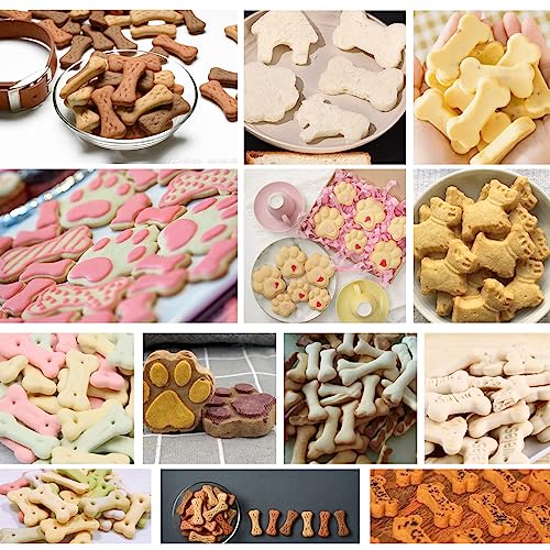 ANCKNE Stainless Steel Dog Bone Cookie Cutter Set - 4 Pieces