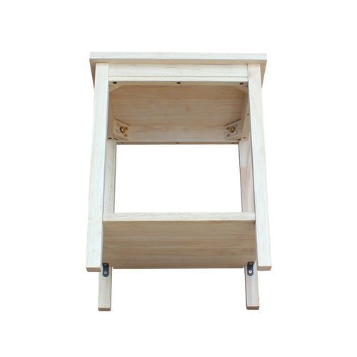 International Concepts Portman Accent Table, Solid Parawood, Unfinished