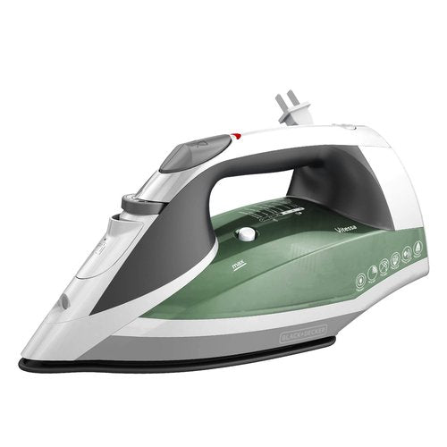 BLACK+DECKER Easy Steam Compact Iron, IR40V, Nonstick Plate, SmartSteam, Anti-Drip, Auto Shutoff & Vitessa Advanced Steam Iron, ICR2020, Even Steam Nonstick Soleplate, Auto Shutoff