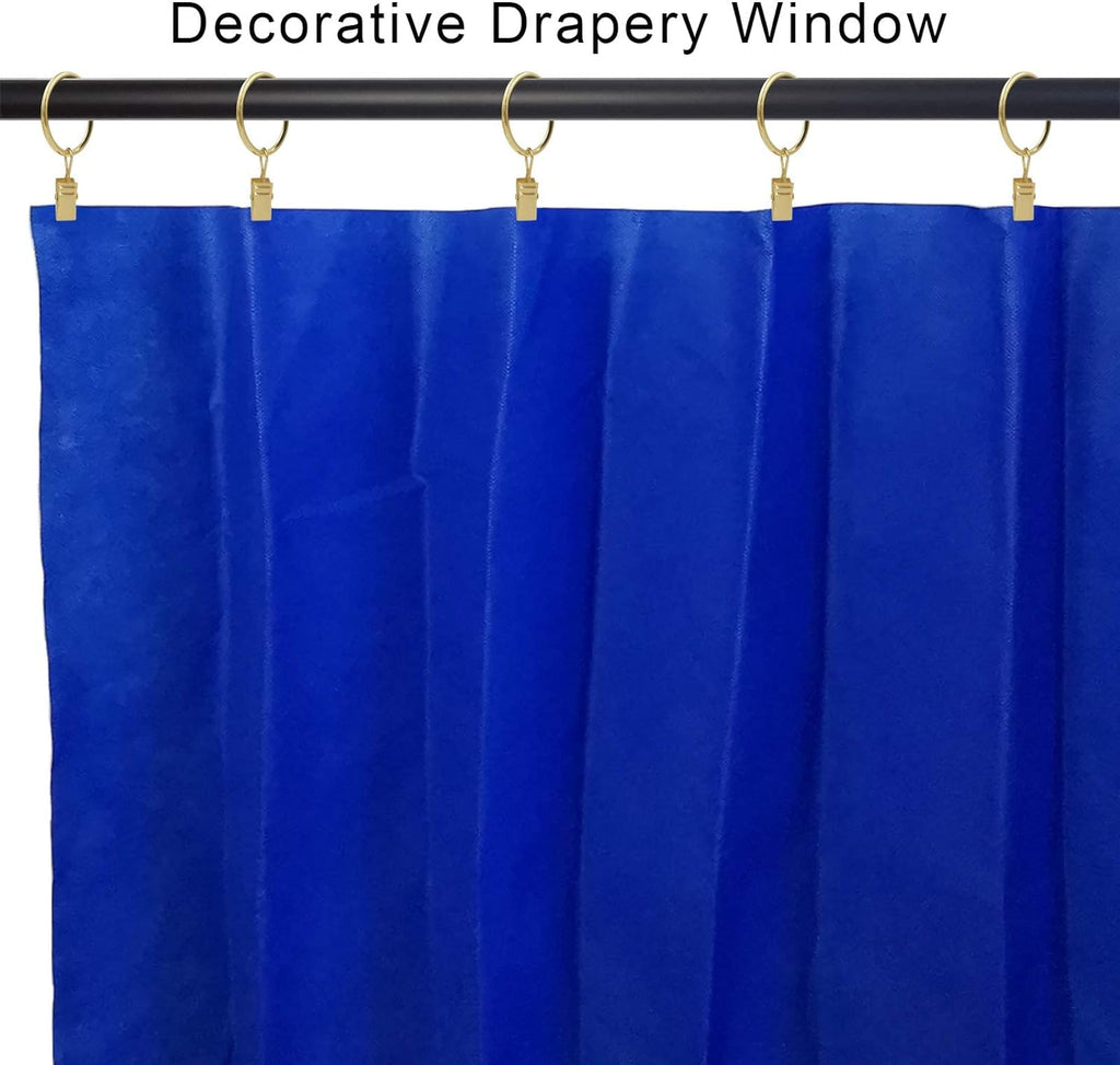 Skiennix 40 Pack Curtain Rings - Durable Drapery Clips with 1.26" Interior Diameter | Gold Finish