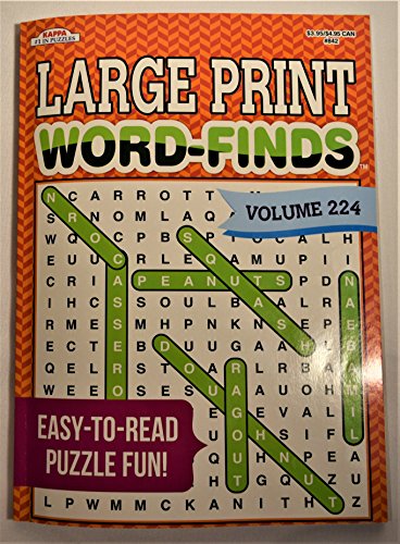 Large Print Word-Finds Puzzle Set - Kappa, 2 Volumes - 160 Puzzles
