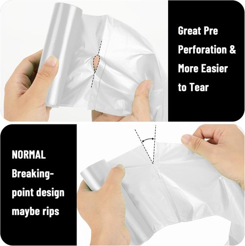 220 Counts Small Trash Bags - Durable 4 Gallon Garbage Bags | Flexible, Unscented & Easy Tear