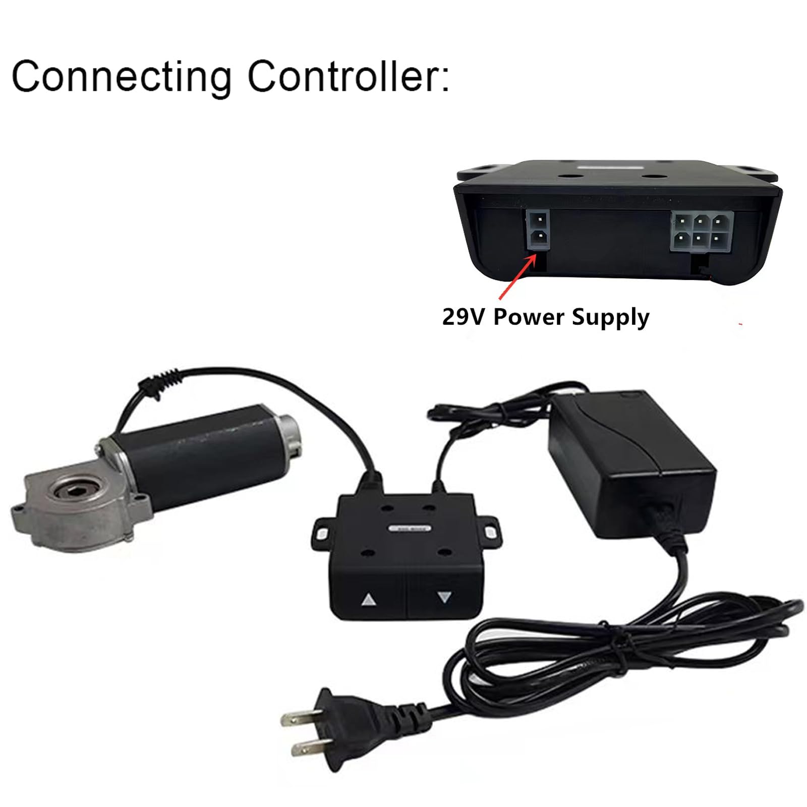 Solsinsy 29V Power Adapter for Adjustable Bed Frame Molblly Upholstered Allewie King Rio DreamCloud Beautyrest Quest Nestl V-NB-AB-K, V-NB-AB-Q,V-NB-AB-F,V-NB-AB-Q 29V Power Supply Cable Base Charger