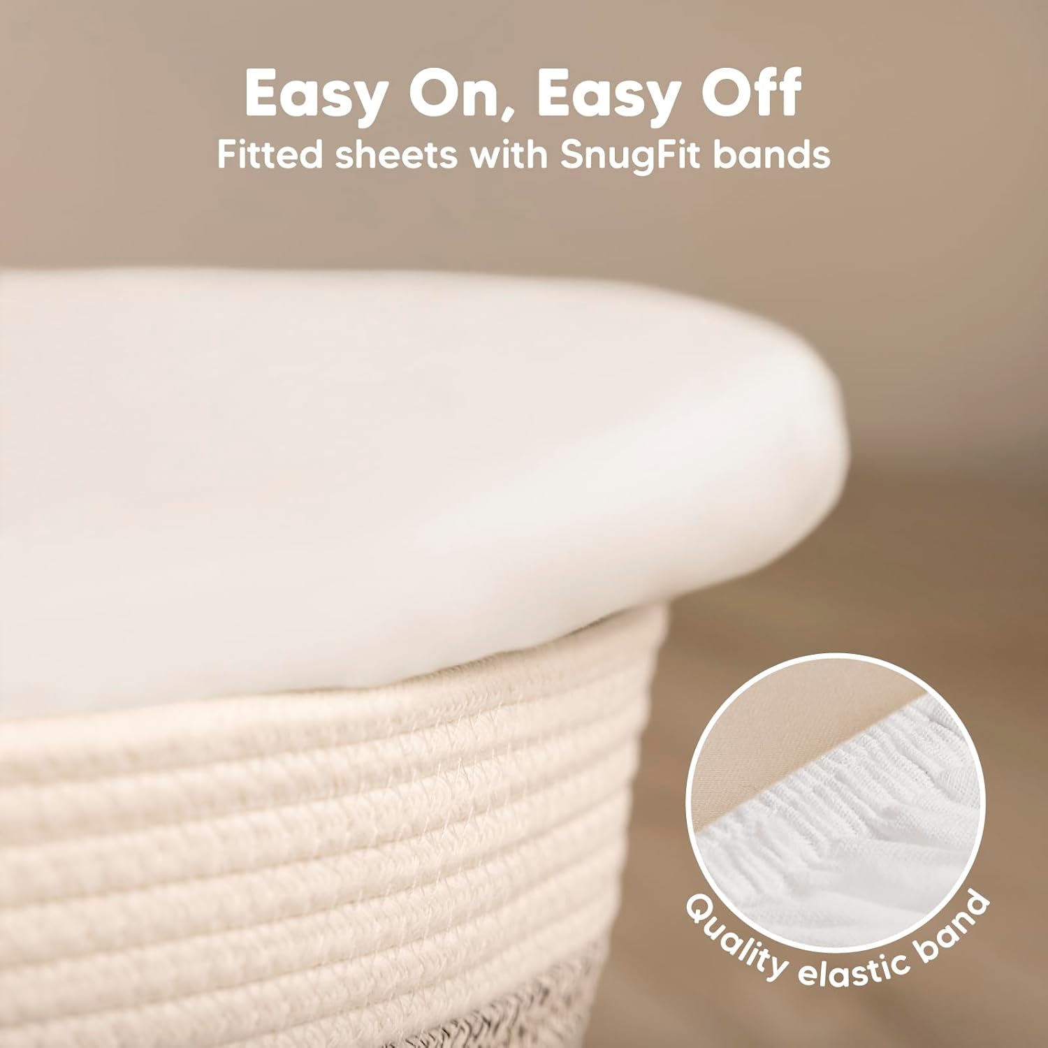 Skiennix Baby Bassinet Sheets - Soft Viscose Bamboo Fitted Sheets | 33x17, 2-Pack, Compatible with Halo & Graco