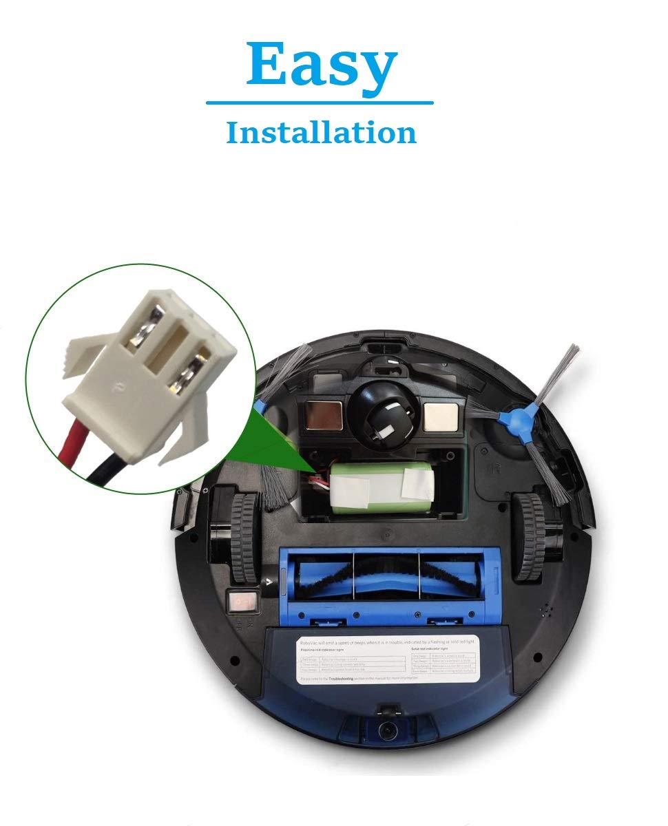 Replacement Battery for Coredy R300, R500+, R550, R580, R650, R3500, R3500S and Amarey A800, A900, Eufy RoboVac 11S, 11S Plus, 11S Max, Ecovacs Deebot N79 DN622 Robot Vacuum Cleaners, 2600mAh, 14.4V