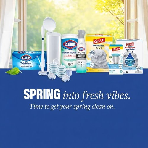 Clorox ToiletWand Disposable Toilet Cleaning System - Essential Spring Cleaning Kit with 16 Scrubbing Pad Refills