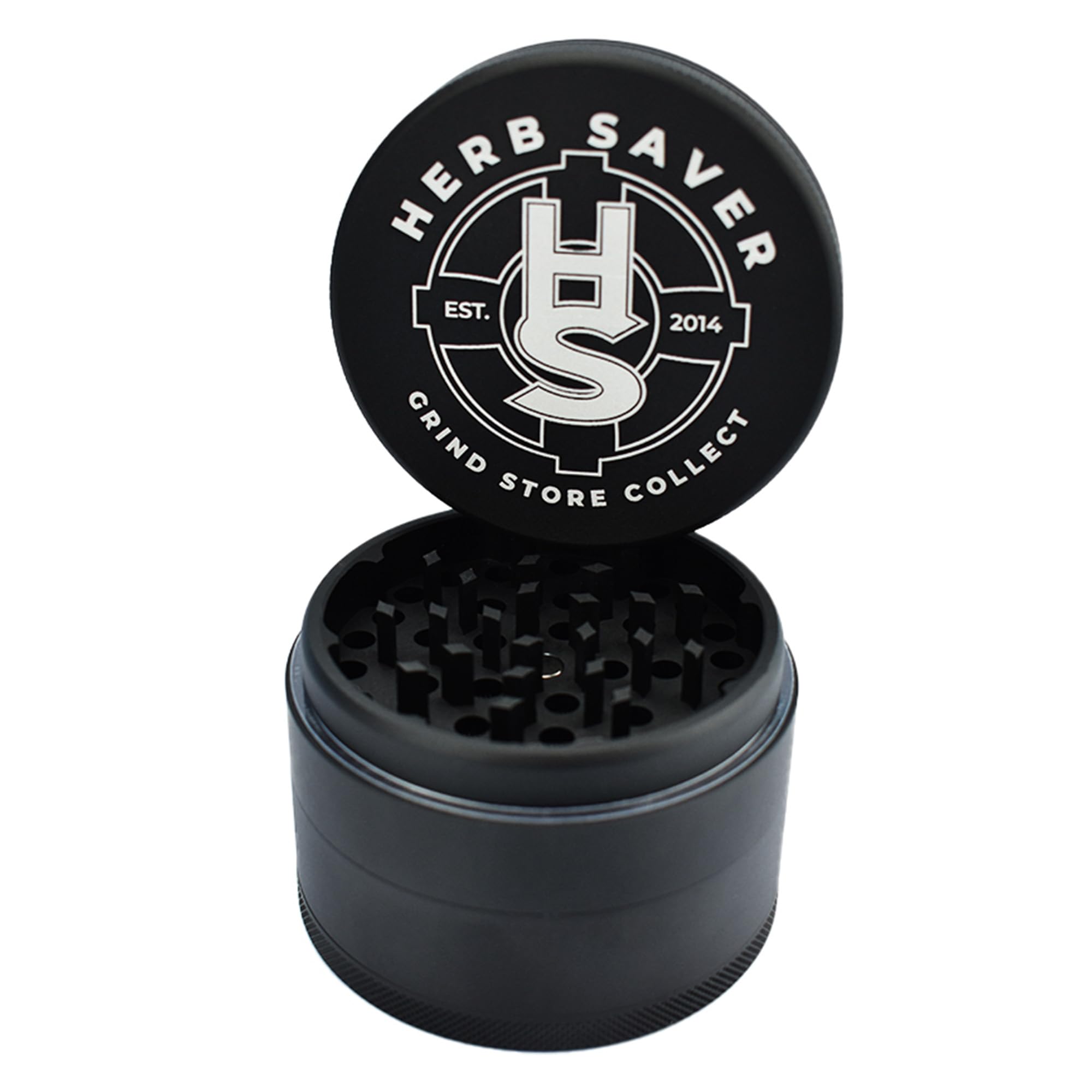 HerbSaver 2.5 Inch Aluminum Spice Grinder (Black)