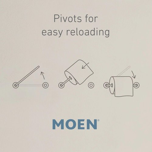 Moen Ashville Mediterranean Bronze Pivoting Paper Holder, Wall Mount Traditional Toilet Roll Holder, DN7908BRB