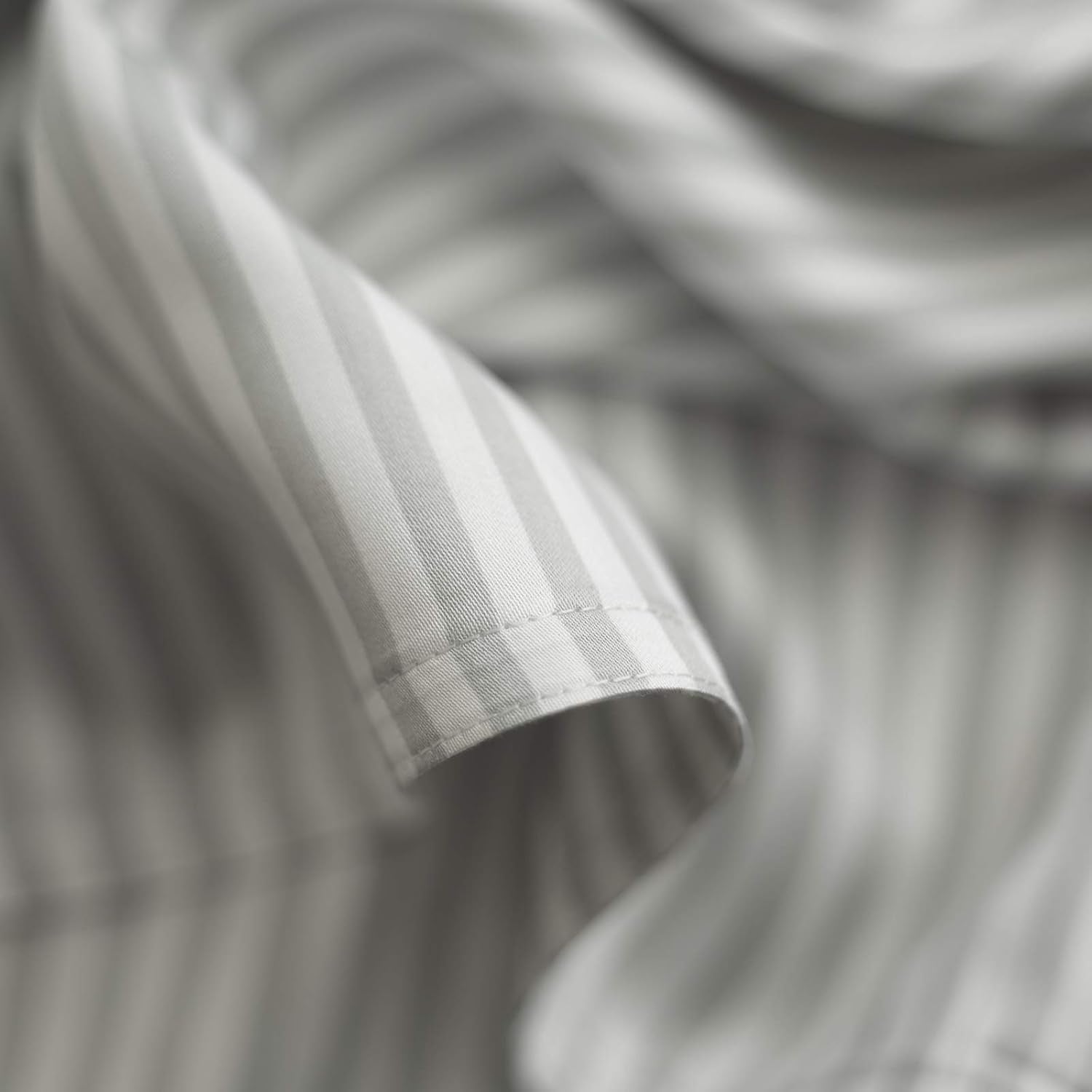 Pure Bamboo Split King Sheets - 100% Organic Viscose Bed Sheet Set, Soft & Cooling, 2 Fitted Sheets (Stripes)