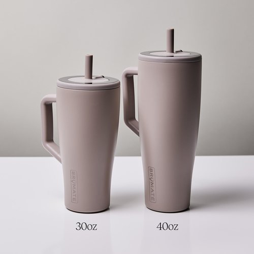 BrüMate Era 30 oz Tumbler with Handle and Straw | 100% Leakproof Insulated Tumbler with Lid and Flexible SoftSip Straw | Made of Stainless Steel | Cup Holder Friendly Base | 30oz (Electric Blue)