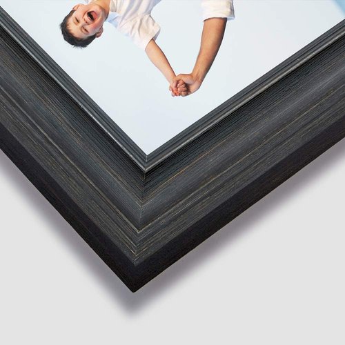 LaVie Home 5x7 Picture Frame - Rustic Black Photo Frame Set with High Definition Glass for Wall & Table Display
