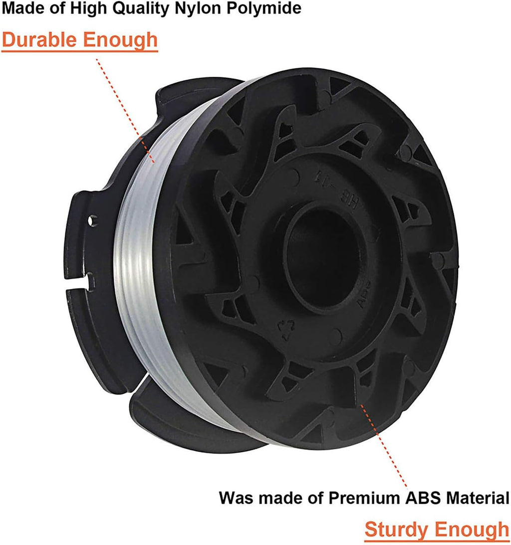 THTEN AF-100 String Trimmer Spool - 30ft 0.065" Refills for Black & Decker Models | 6 Pack