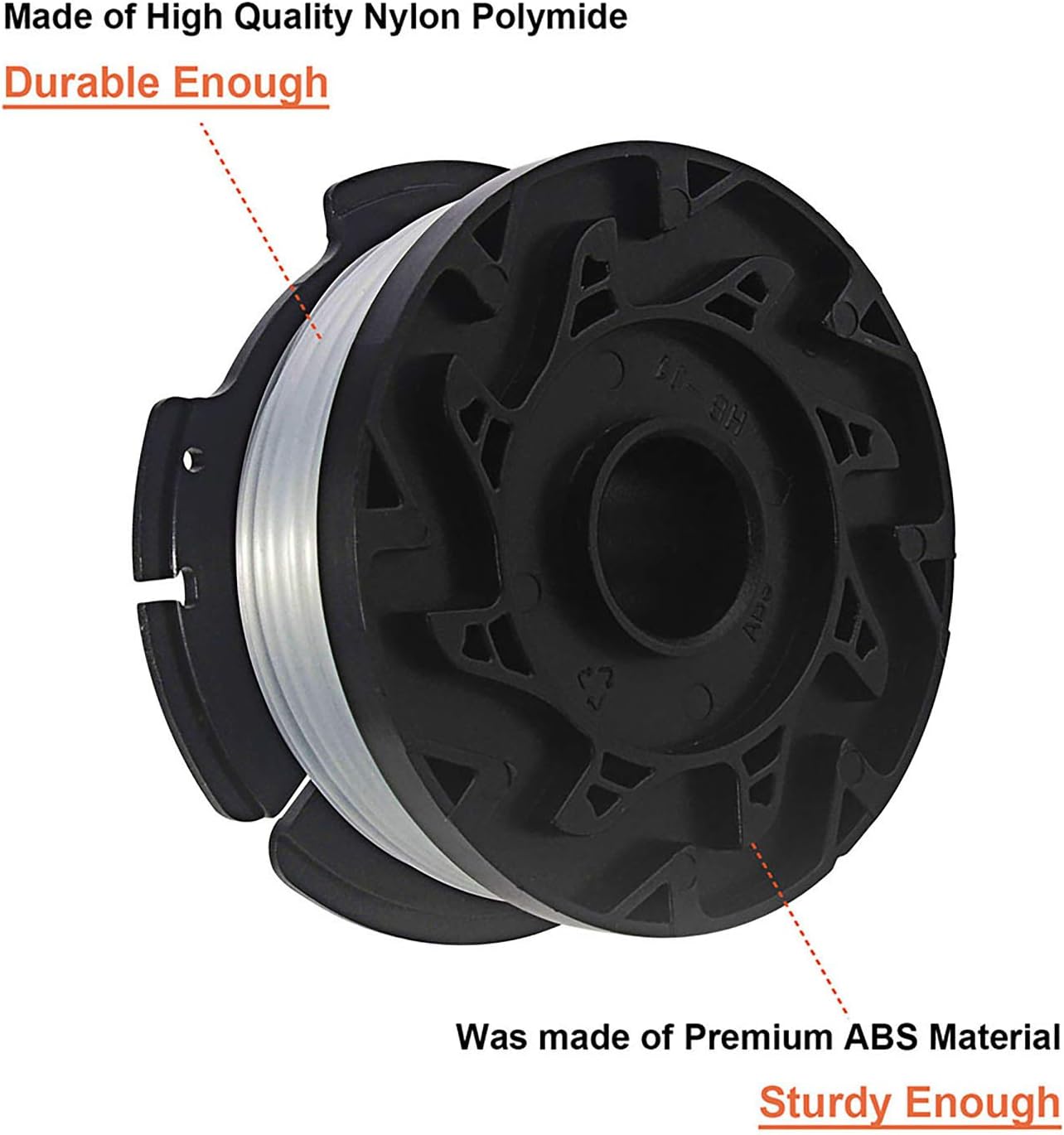 THTEN AF-100 String Trimmer Spool - 30ft 0.065" Refills for Black & Decker Models | 6 Pack