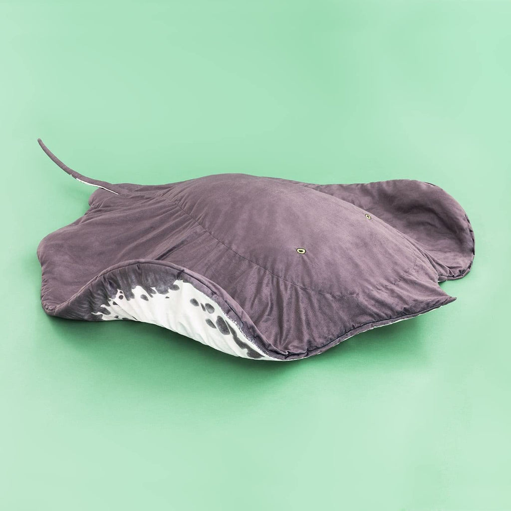 Manta Ray Stuffed Animal Stingray Blanket, Wearable Blanket, Manta Ray Plush Stuffed Stingray, Soft Cozy Ray Throw Cloak Wrap Gifts for Women Adults and Kids Christmas