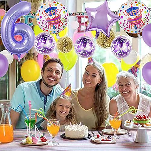 1st Birthday Balloon Set - 11 Foil & Latex Balloons in Purple