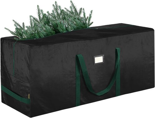 BALEINE Christmas Tree Storage Bag - Heavy Duty 9 ft Extra Large with Reinforced Handles & Dual Zippers | Black
