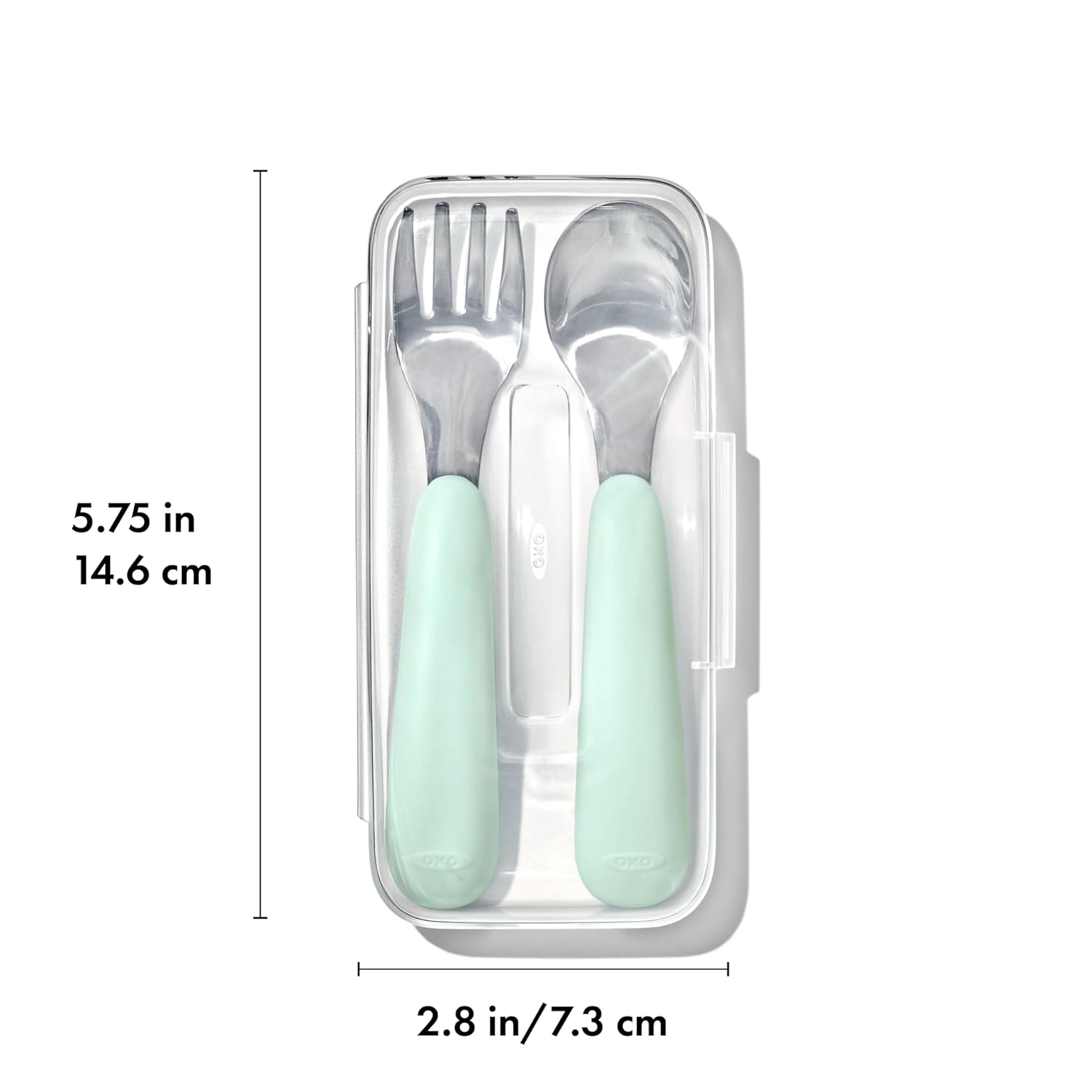 OXO Tot Fork and Spoon Set - On-The-Go Convenience for Easy Mealtime | Opal Color