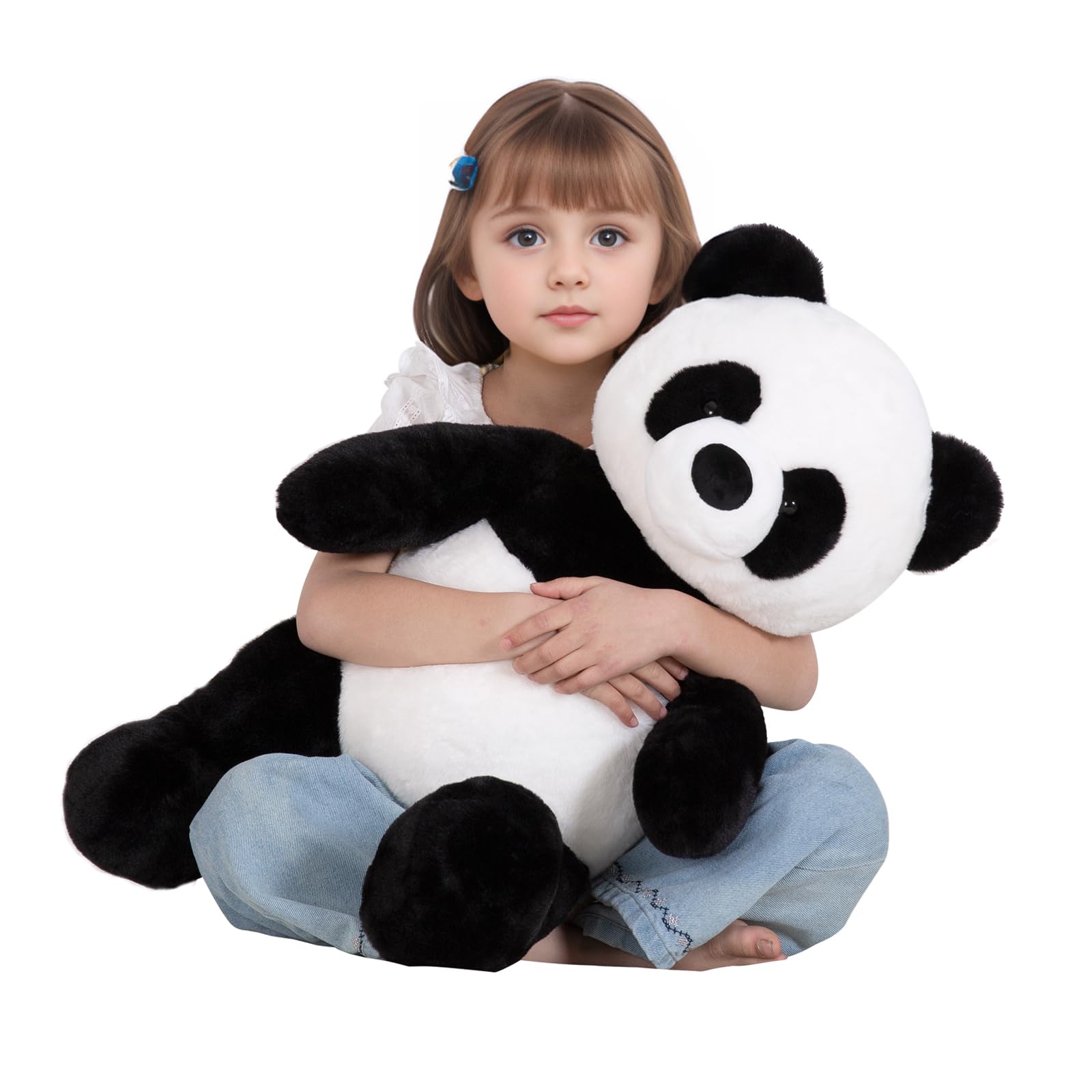 FFxiong 24" Giant Panda Bear Stuffed Animal Plush Toy Cute Soft Body Panda Pillow Kawaii Big Doll, Gift for Kids Boy Girl Birthday Valentines Christmas