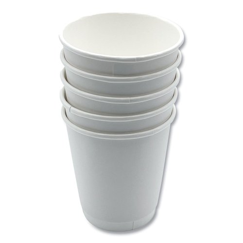 Boardwalk Paper Hot Cups, Double-Walled, 10 oz, White, 500/Carton