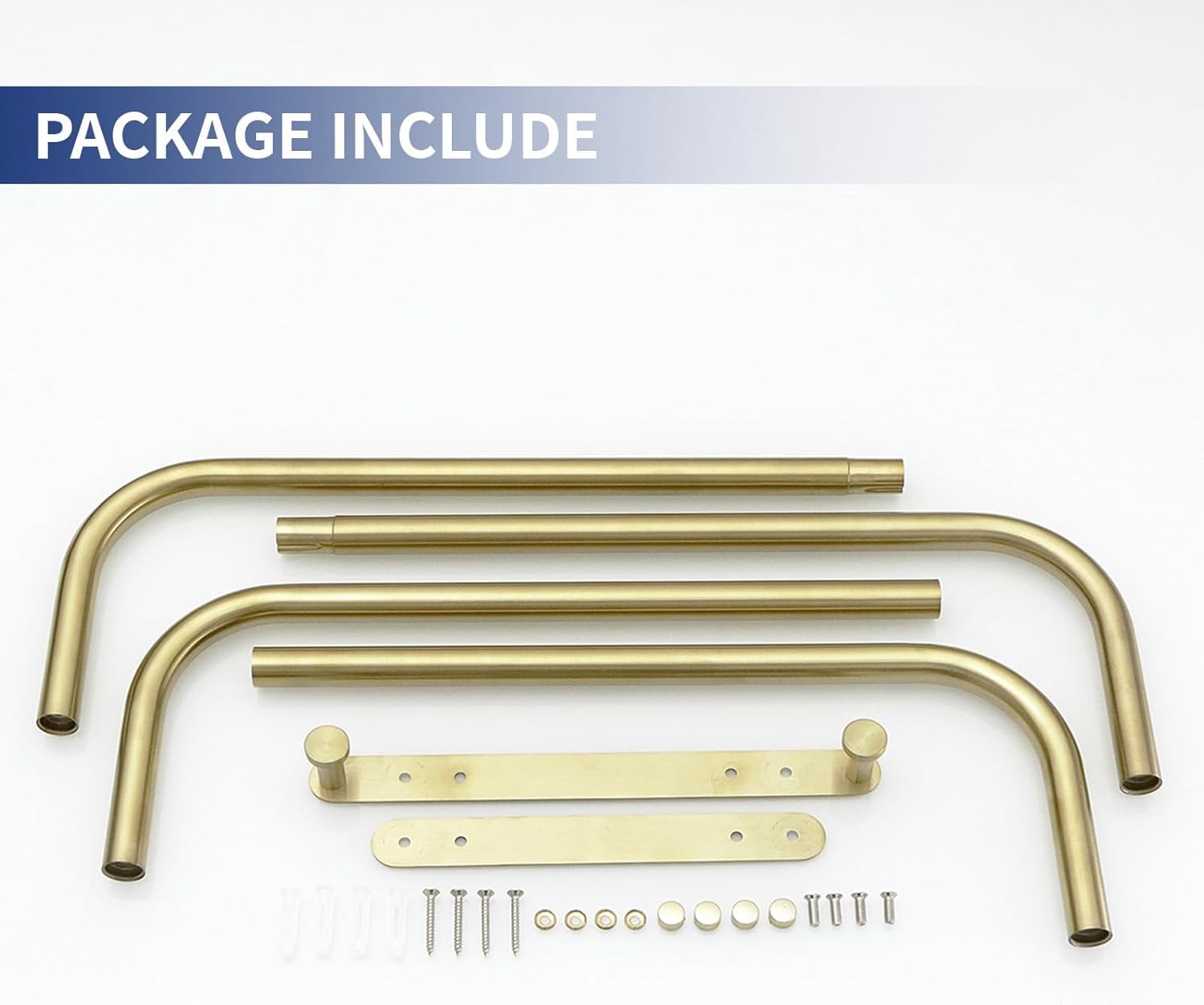 BWE Brushed Gold Towel Racks for Bathroom, Wall Mounted Towel Rack for Rolled Towels, Bathroom Towel Storage, Stainless Steel Vertical Towel Holder, Bathroom Organizer