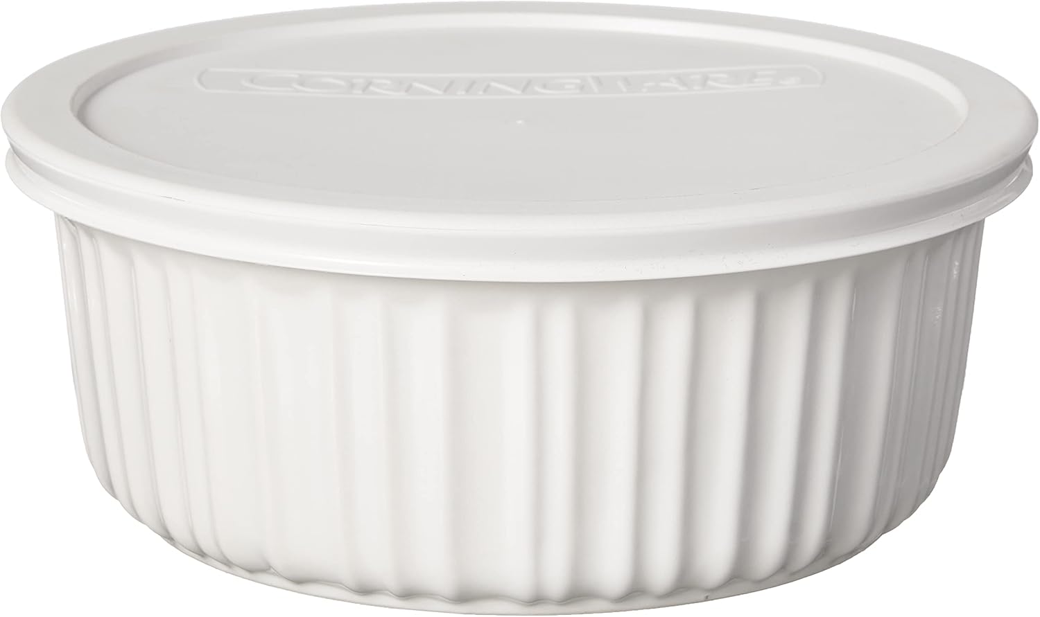 CorningWare French White 7-Pc Ceramic Bakeware Set - Chip & Crack Resistant, Microwave & Oven Safe
