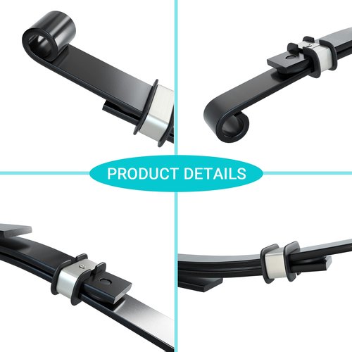 10L0L 4 Leaf Club Car Precedent Heavy Duty Rear Leaf Spring Kit for Precedent Gas & Electric 2004-Up OEM 102509301,102513001, with U Bolt and Bushings & Sleeves