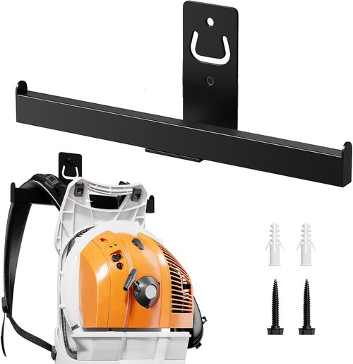 Heavy Duty Backpack Leaf Blower Hanger | Wall Mount Storage Organizer for Garage & Lawn Care