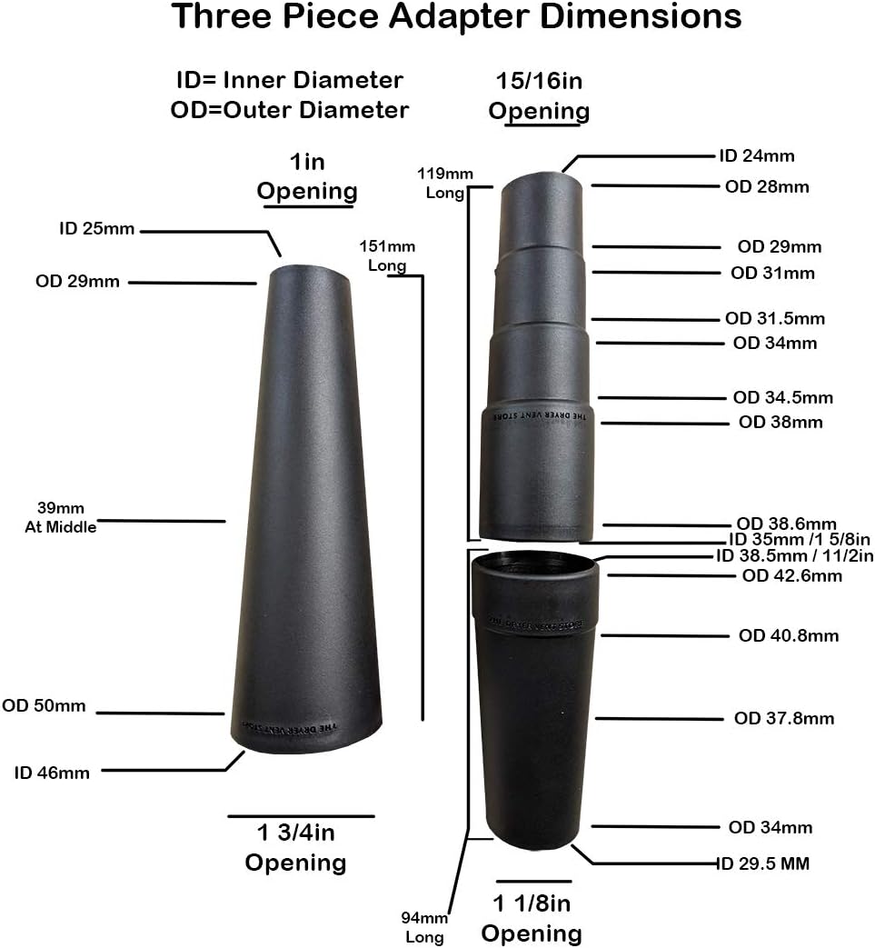 Skiennix Dryer Vent Cleaner Kit - Vacuum Attachment & Brush for Efficient Lint Removal | Works with Shop Vac