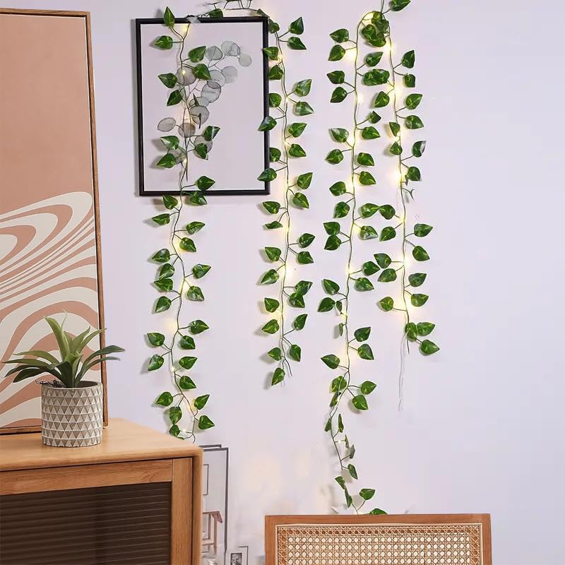 MVOVM 12 Pack Artificial Ivy Garland - 7ft Fake Greenery for Wedding & Home Decor