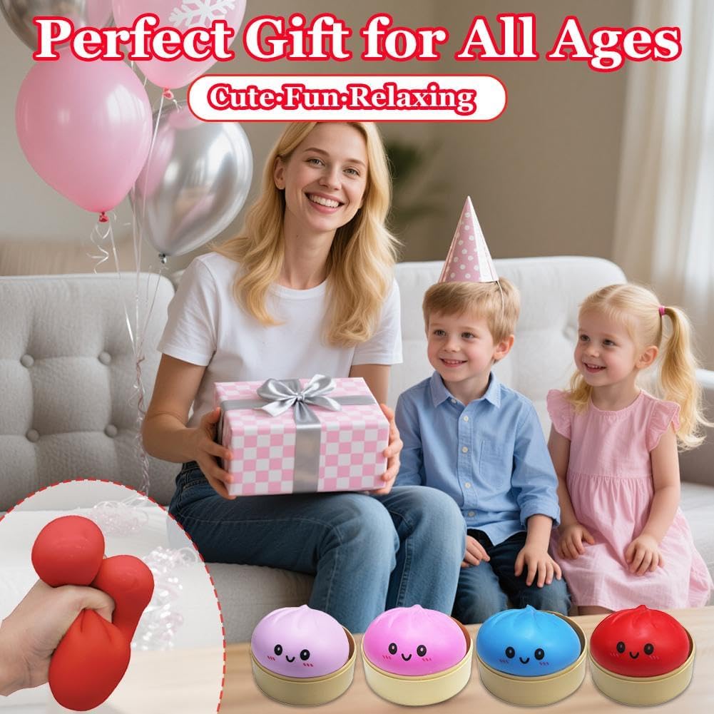 Squishy Dumpling | Glitter Squeeze Stress Relief Balls - Green Mystery Box of Decompression Toys