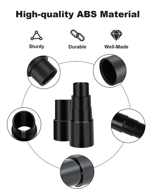 Nomhaw Vacuum Hose Adapter 3Pcs (1-3/8" to 1-1/4" & 1-1/2" to 1-1/4") Multi-Size Vacuum Adapter Connectors for Wet Dry Shop Vac Cleaner Attachments