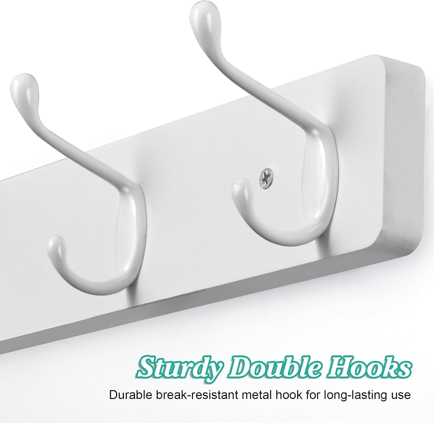 OUTNILI Wall-Mounted Broom Holder & Coat Rack - Space-Saving Organizer Bundle
