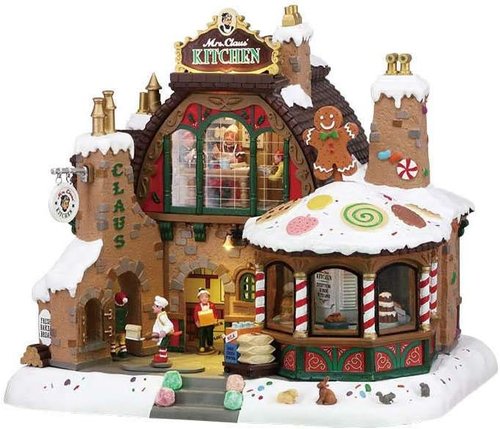 Lemax Santa's Wonderland Mrs. Claus Kitchen Figurine - Colorful Sights & Sounds Display