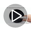 Yudevey 9-Inch Round Silicone Bathroom Vanity Tray - Matte Black