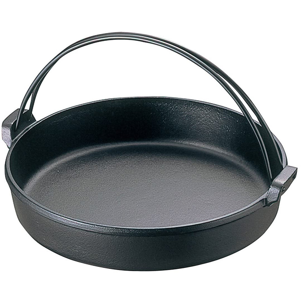 TIKUSAN Japanese Cast Iron Hot Pot Sukiyaki Nabe Pan Made in Japan (9.4" (24cm))