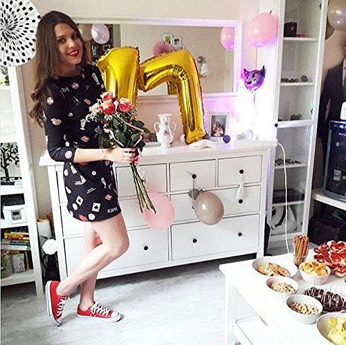Glanzzeit 16 Inch Gold Foil Balloons for Party Decor A-Z & 0-9