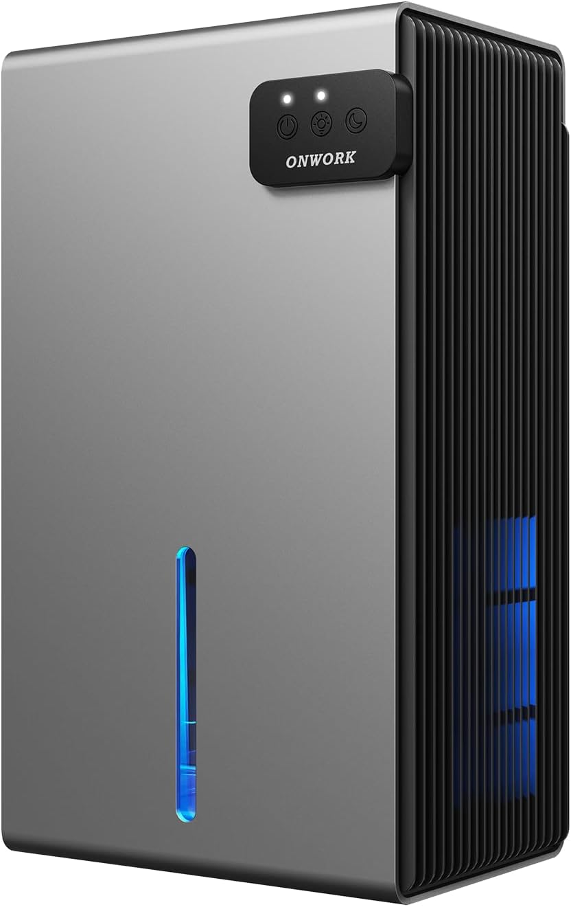 **Dehumidifier | 95 OZ Quiet Home Dehumidifier for Up to 800 Sq.Ft - Auto Shut Off, 7 LED Colors**
