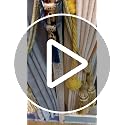 Napoleon Style Tassel Curtain Tiebacks with Hooks - Yellow, 2 Pack