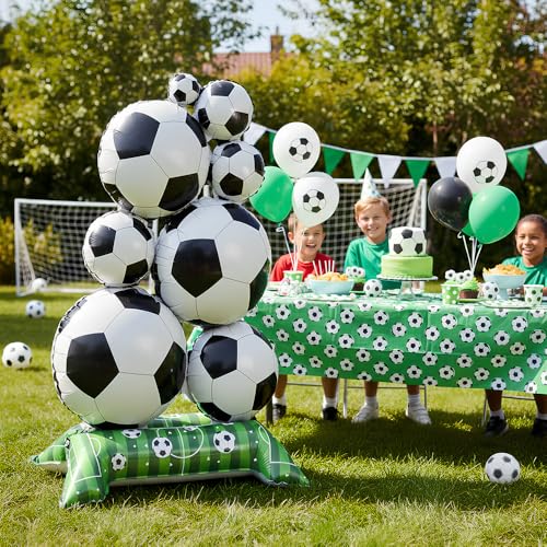 59-Inch Giant Soccer Balloon Set - 2PCS Self-Standing Foil Decoration