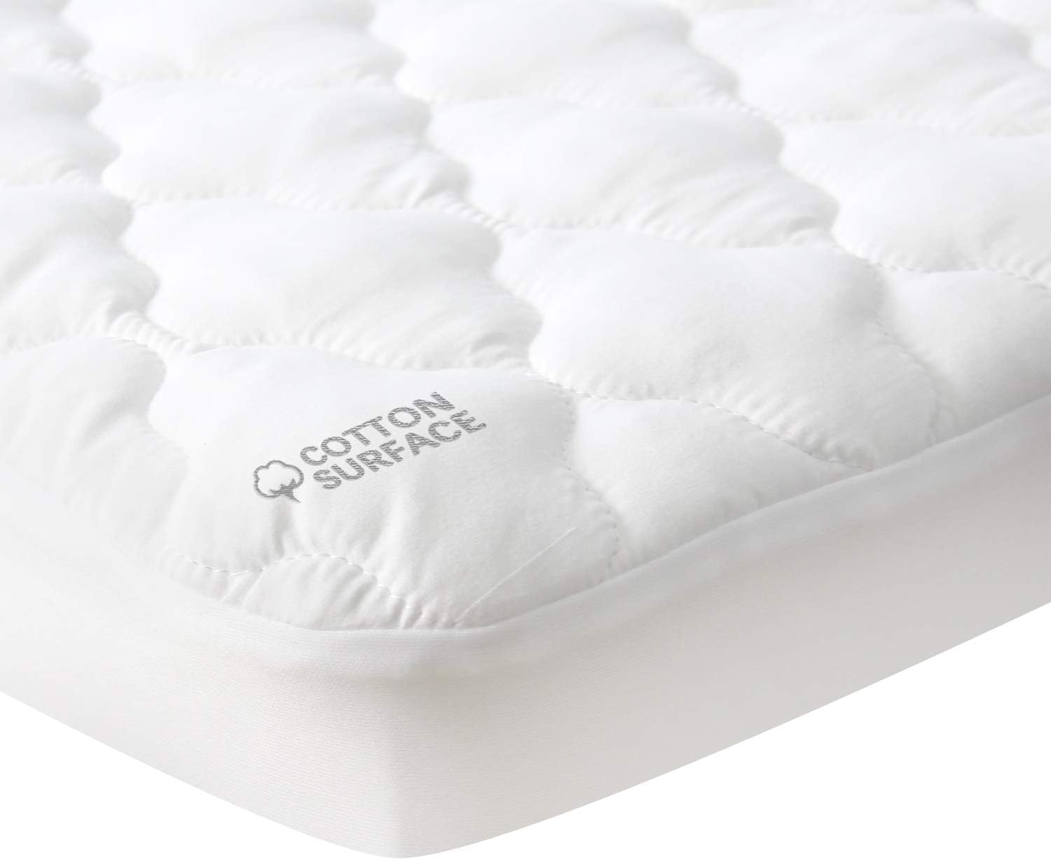 Skiennix Waterproof Crib Mattress Protector - Soft Cotton Fabric for Toddler Mattresses | Ideal for Boys & Girls