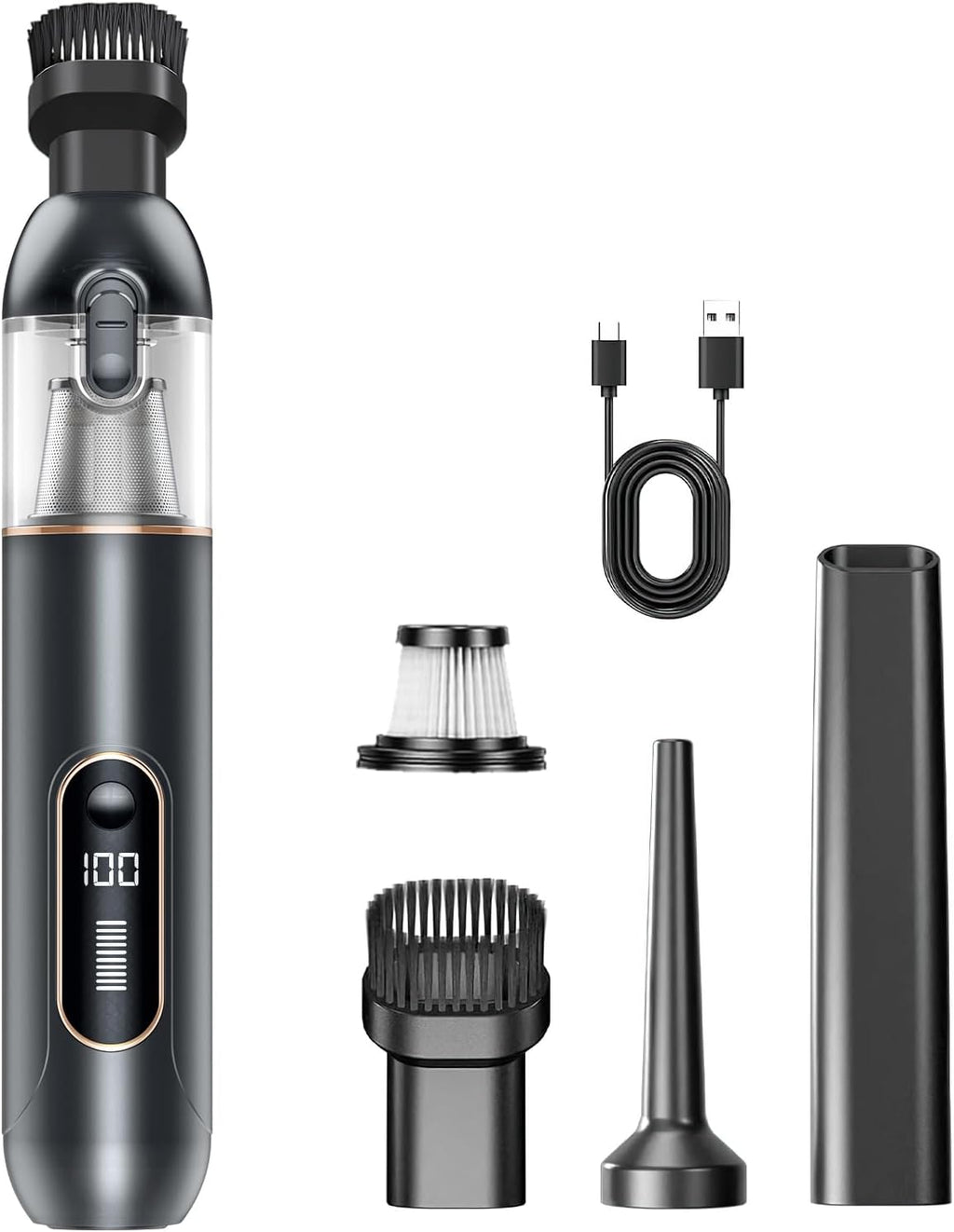 Skiennix Handheld Vacuum | Cordless Car Vacuum with 20000Pa Suction - Portable & Rechargeable for Home & Pets