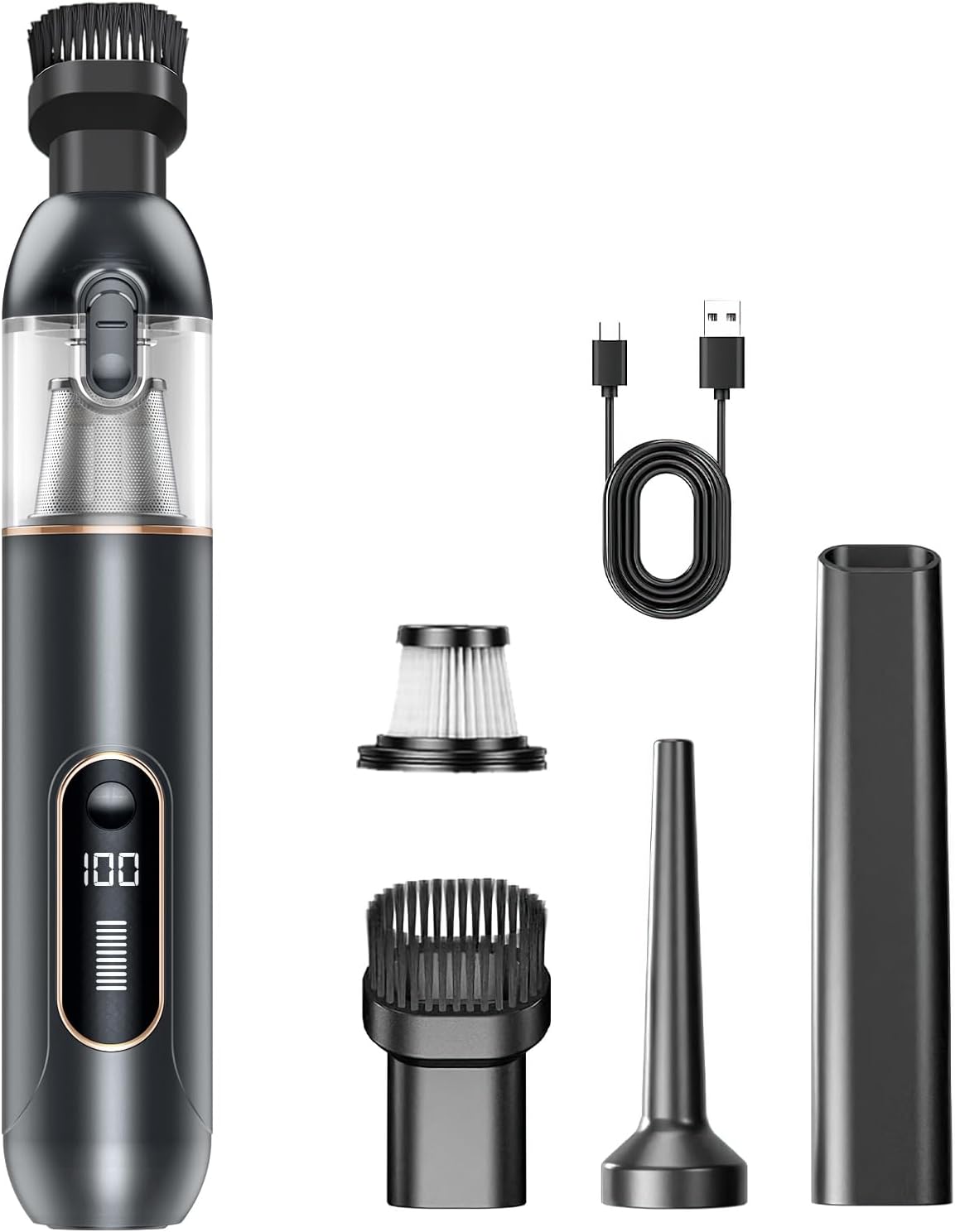 Skiennix Handheld Vacuum | Cordless Car Vacuum with 20000Pa Suction - Portable & Rechargeable for Home & Pets