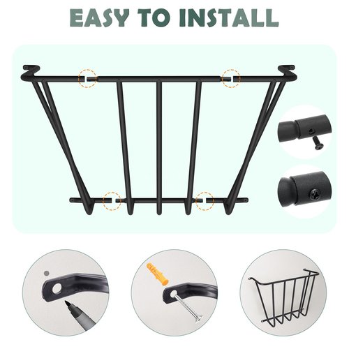 Zatozkar Upgraded Throw Wall Blanket Holder Thicken, Metal Wall Stuffed Animal Storage Mounted Rack Towel Quilt Blanket Toy Clothes Hanging Organizer for Bathroom Living Bedroom Huge Capacity Bold