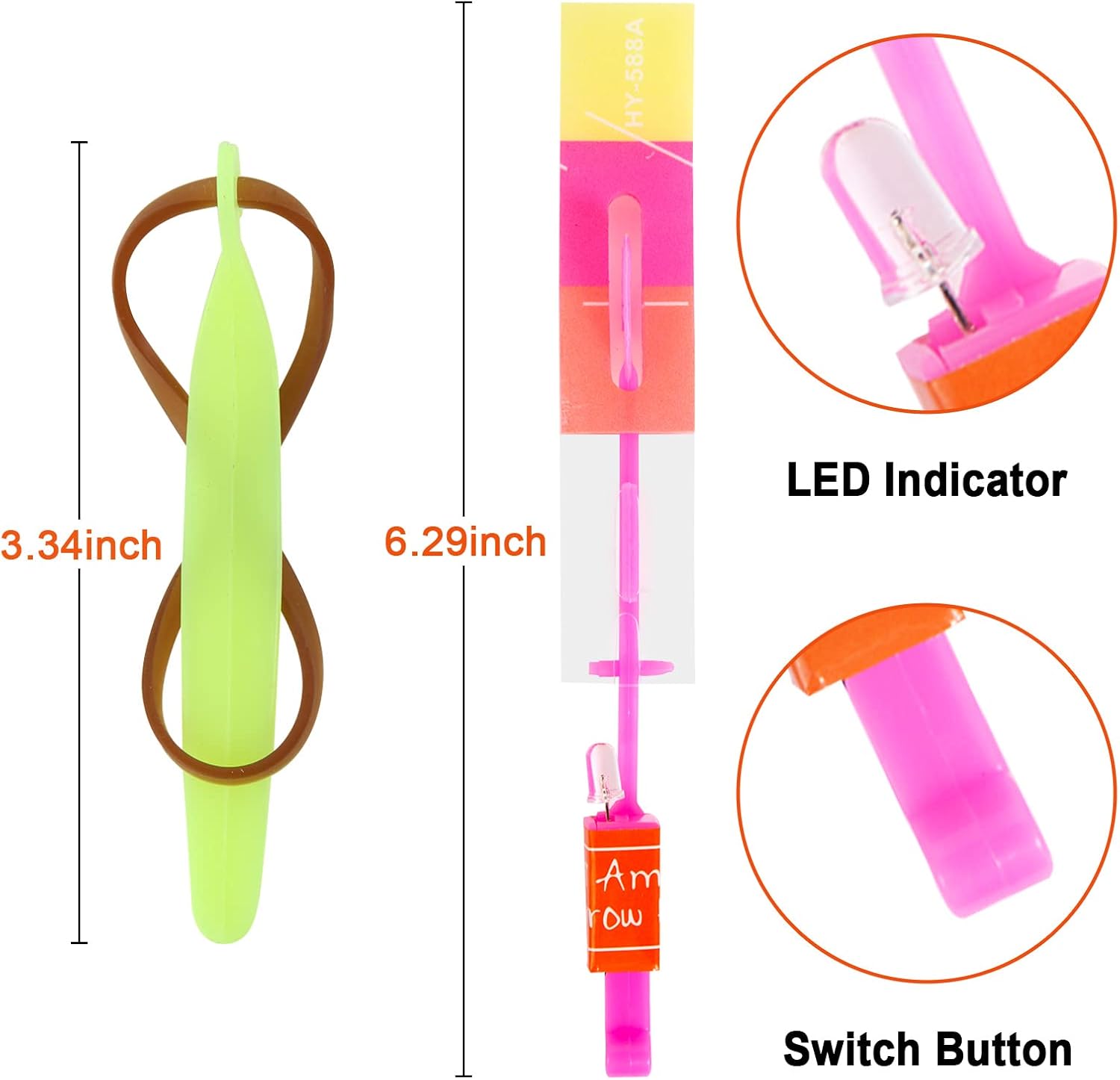 **LPVOQPTH LED Flying Toy Set - 25 Slingshot Glow Helicopters for Outdoor Fun | Glow in the Dark Party Favors for Kids (Ages 4-12)**