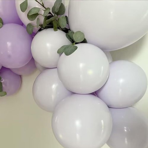 Light Purple Balloons - Double Stuffed Pastel Macaron Lavender | 5-18 Inch Sizes for Boho Party, Baby Shower, Birthday, Weddings