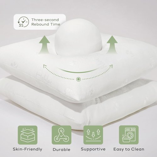 Ashler Pillow Inserts - Premium 18x18 Decorative Throw Pillows | Air Layer Cushion Stuffers, Pack of 2, White