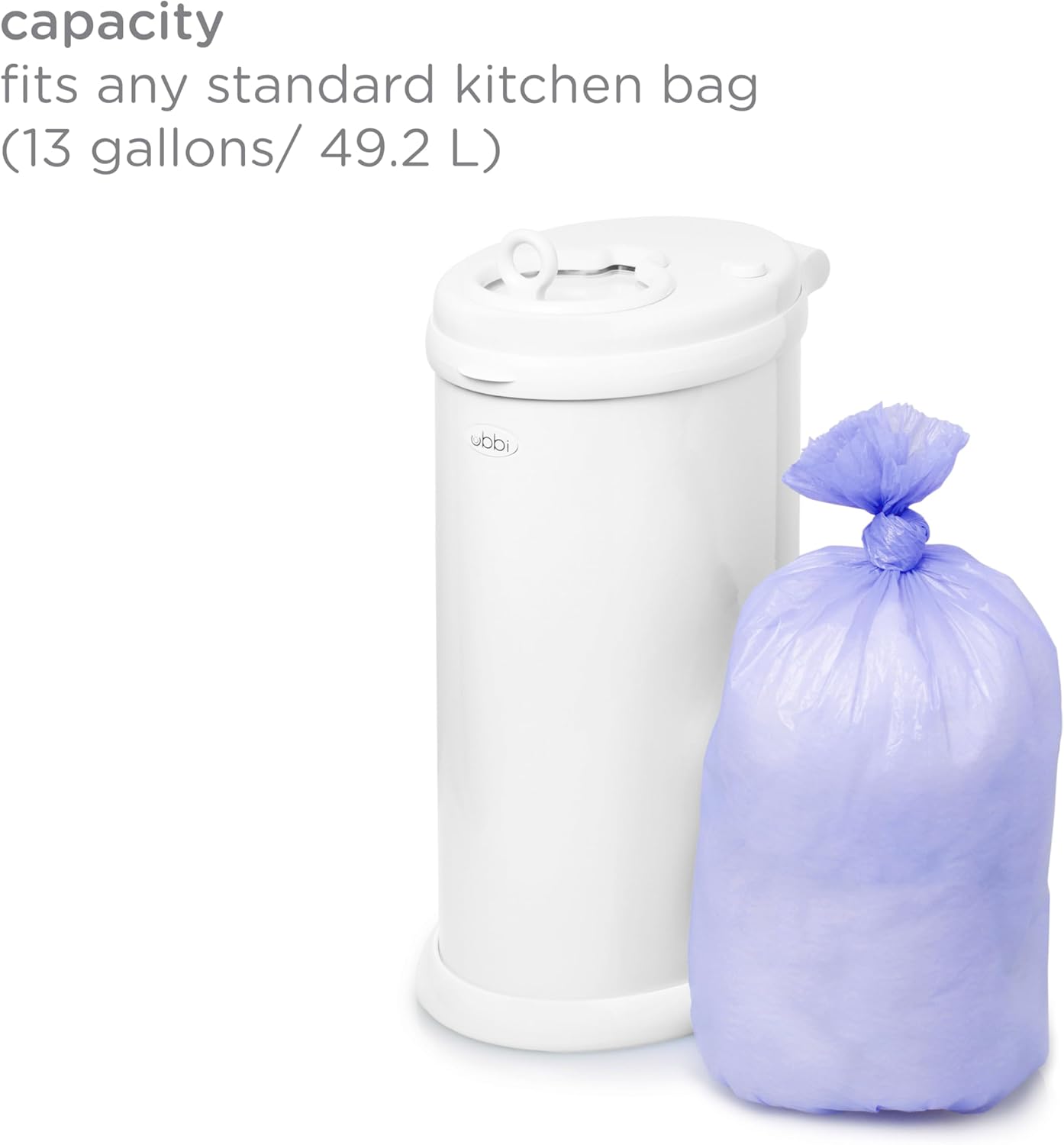 Ubbi Diaper Pail Bags - Disposable Baby Waste Bags | 75 Count, 13-Gallon Size, 3 Pack